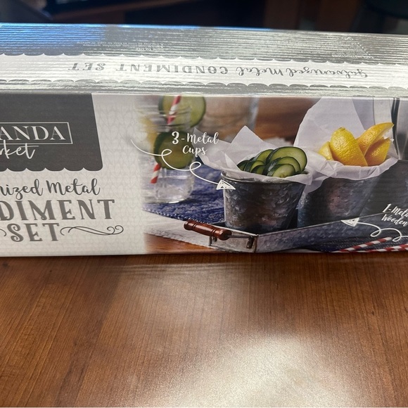 Veranda Galvanized Tin Utensil and/or Farmhouse Condiment Set NWT - Picture 5 of 6